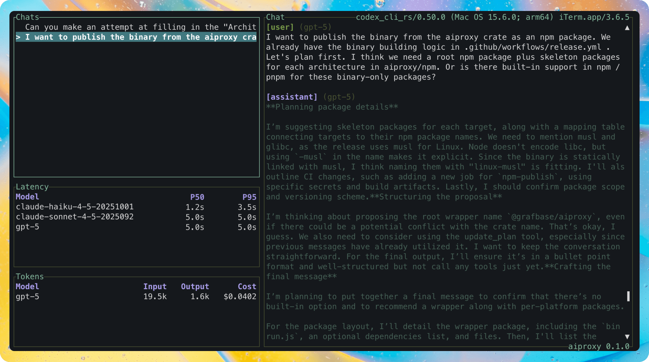 AI Proxy Terminal Interface